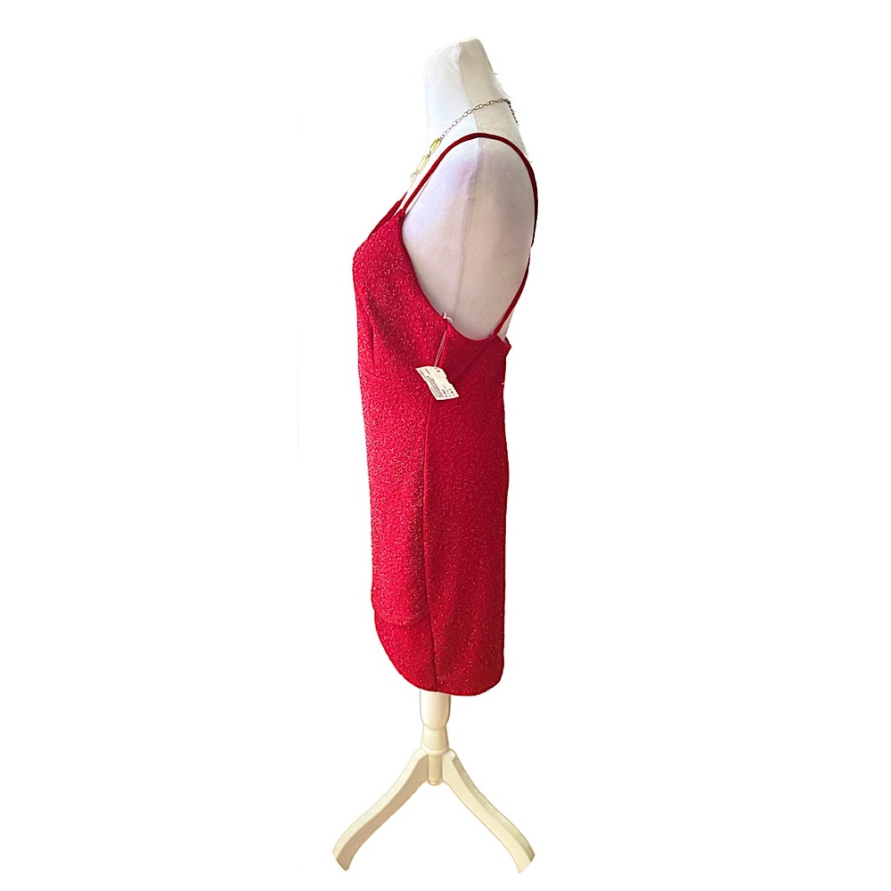Windsor Red Sparkle Motion Glitter Mini Bodycon Dress, Women’s Size Large. - Picture 7 of 9